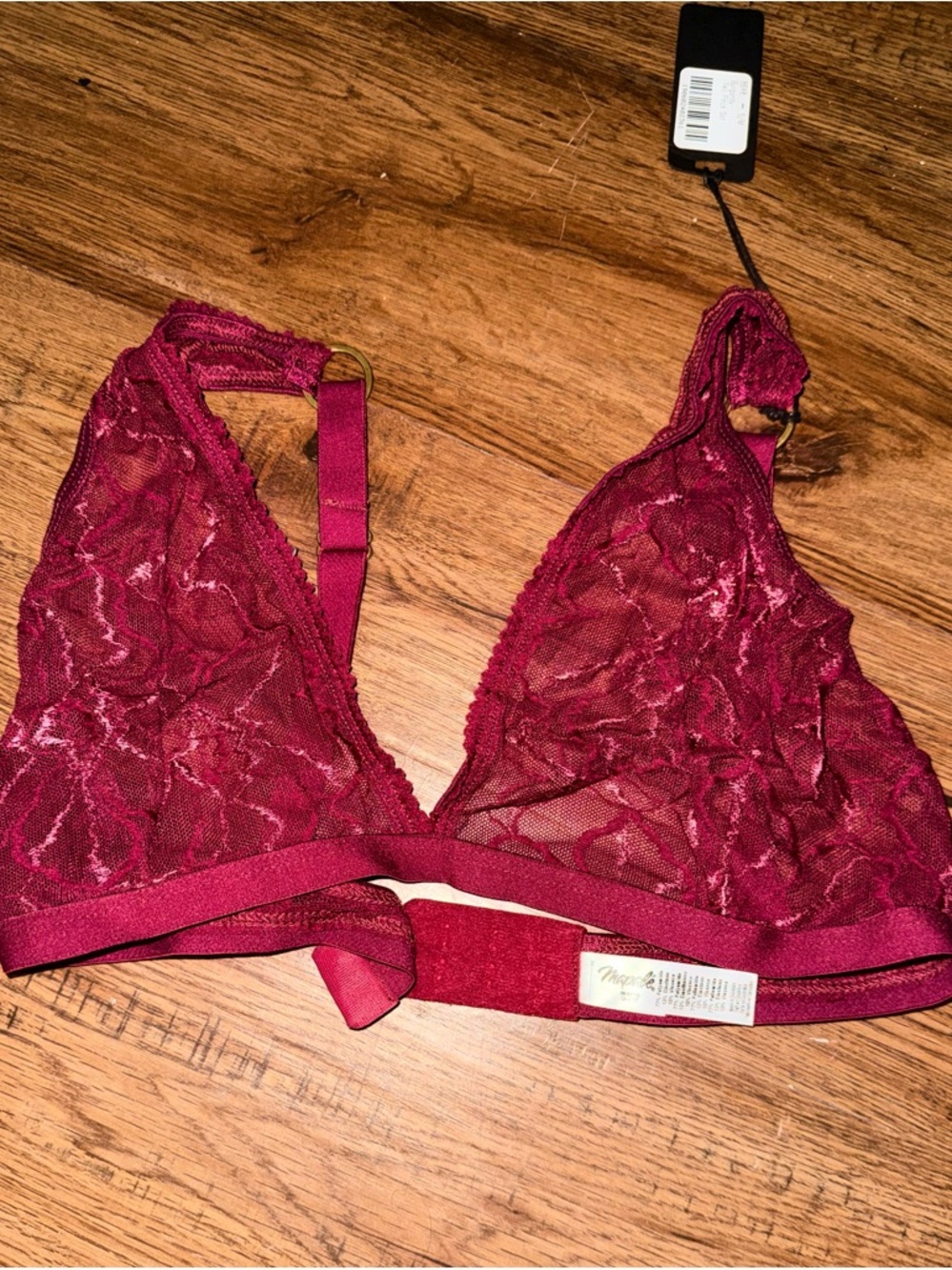 Lace Bralette in Deep Berry - Unbranded